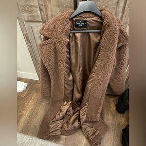 Fabletics Cozy Brown Teddy Jacket